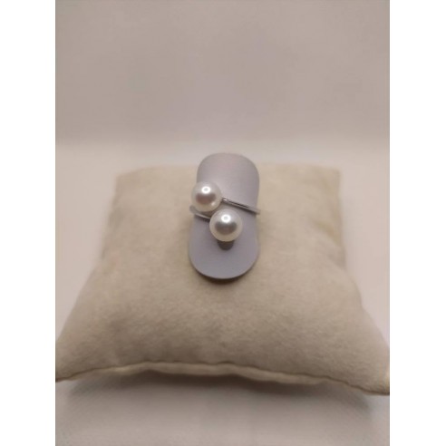 Anello oro e perla