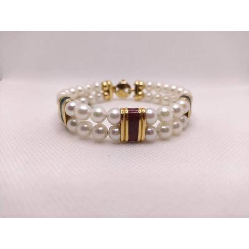 Bracciale in oro e  perle