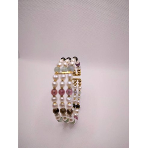 Bracciale in oro e perle