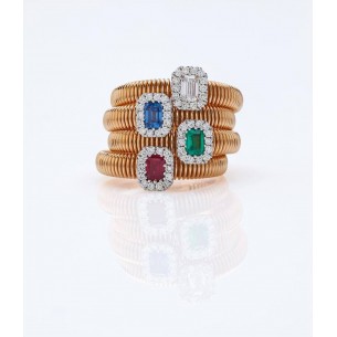 Anello oro  brillanti con...