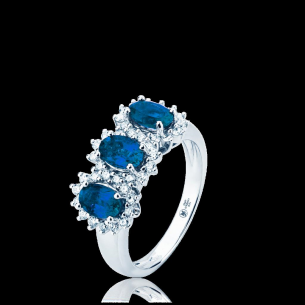 Anello  in oro con zaffiri...