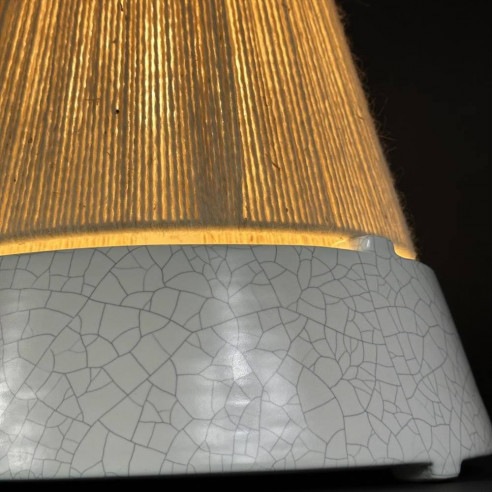 Lampada pinnettu bianco craquelé